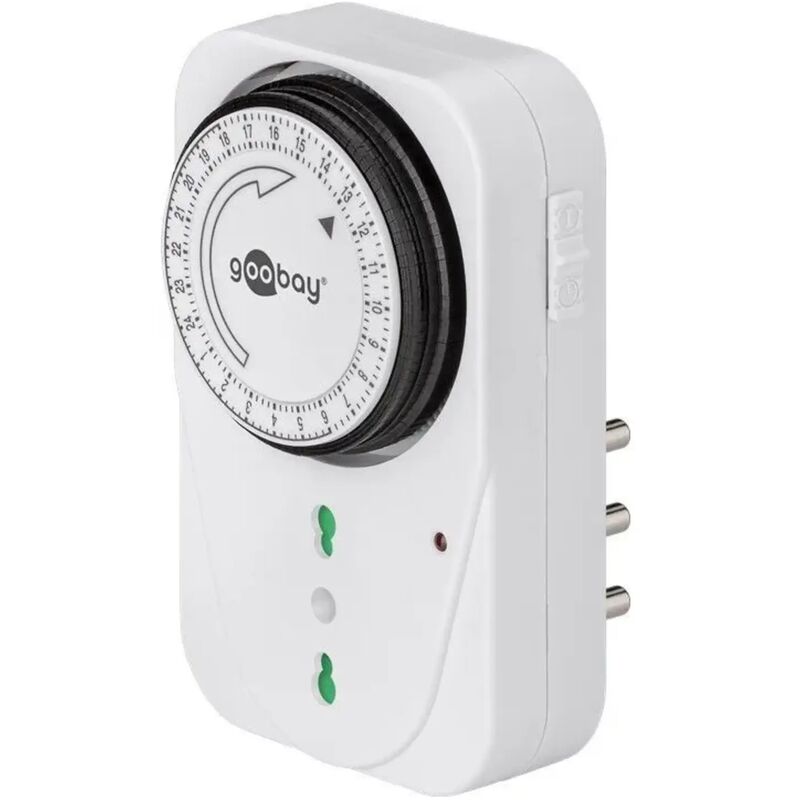 foto del prodotto timer orologio meccanico spina e presa accensione temporizzata giornaliero