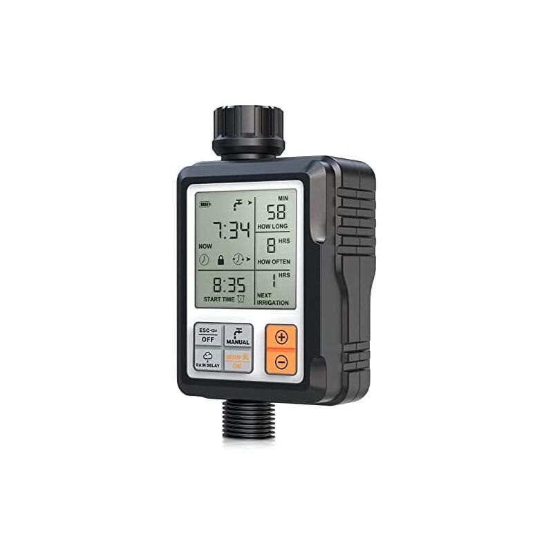 foto del prodotto timer per irrigazione, timer digitale per irrigazione, timer per rubinetto per tubo da giardino, controller per sistema di irrigazione modalit di