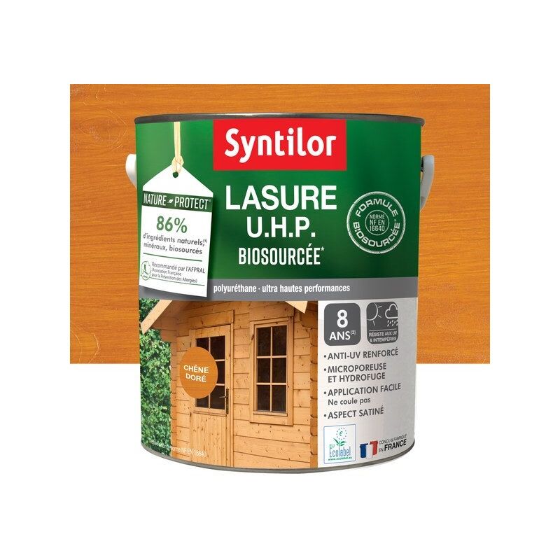 foto del prodotto tinta protettiva naturale syntilor uhp biosourced 8 anni rovere scuro satinato 5 l syntilor
