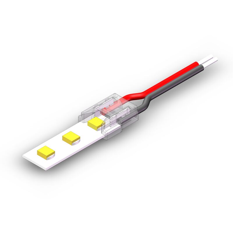 foto del prodotto tipo di connettore a scatto smd cob dritto 2 pin 8 mm 4 a cavo da 15 cm