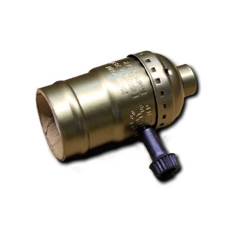 foto del prodotto tipo di socket e27 con interruttore rotante vintage bronzo