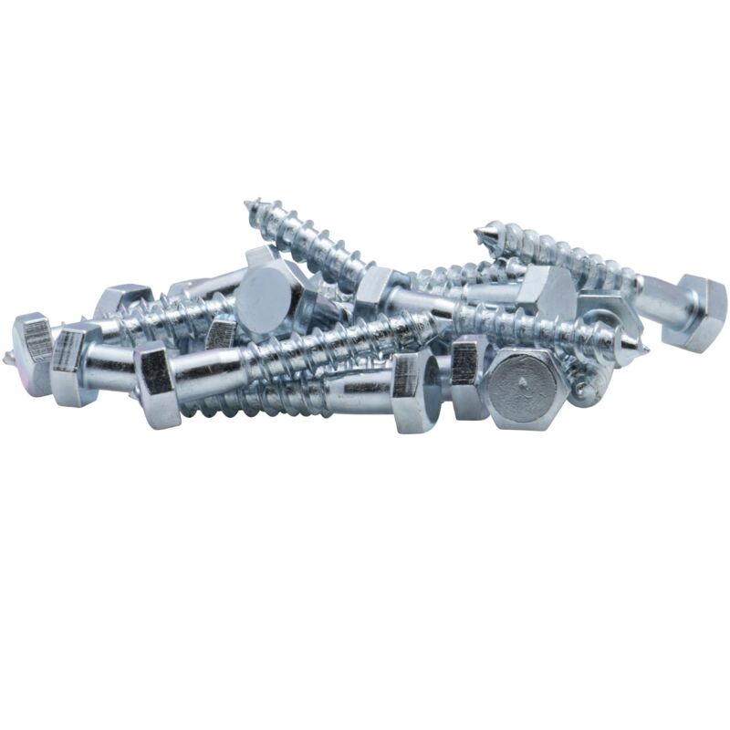 foto del prodotto tirafondo a testa esagonale zincato viswood10x50 mm x20 viti a testa esagonale 