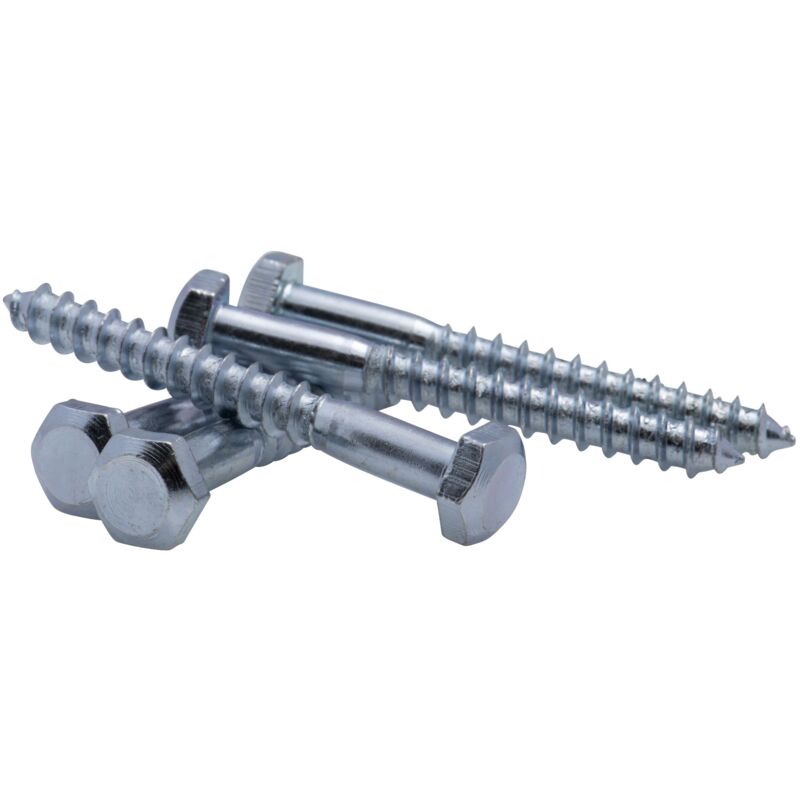 foto del prodotto tirafondo a testa esagonale zincato viswood6x40 mm x8 viti a filo 