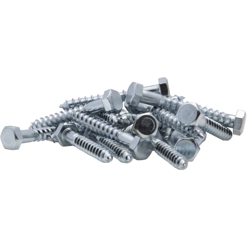 foto del prodotto tirafondo a testa esagonale zincato viswood8x40 mm x5 viti a testa quadrata 