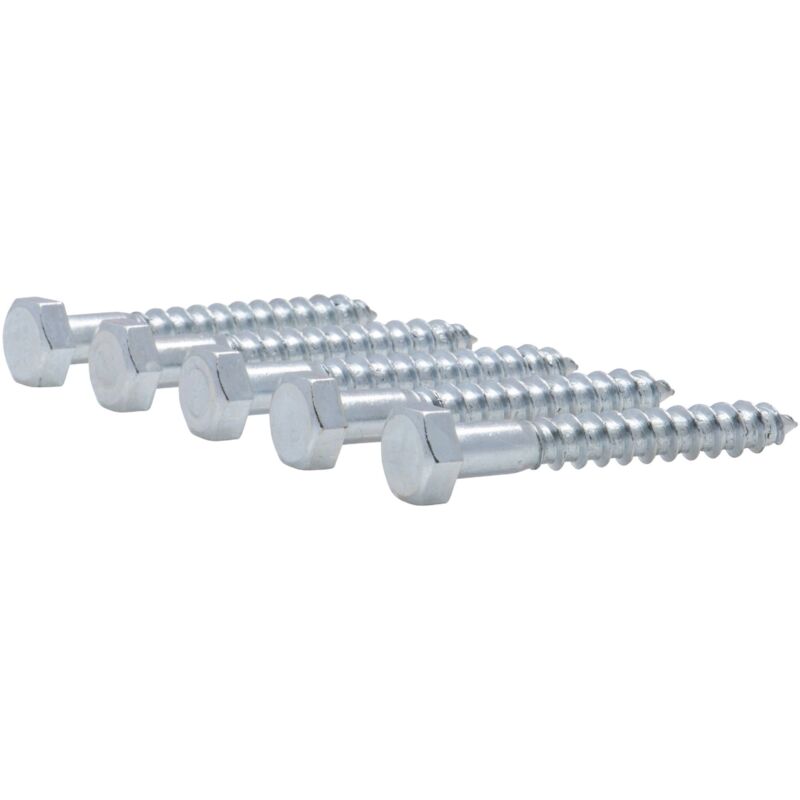 foto del prodotto tirafondo a testa esagonale zincato viswood8x50 mm x5 viti svasate 