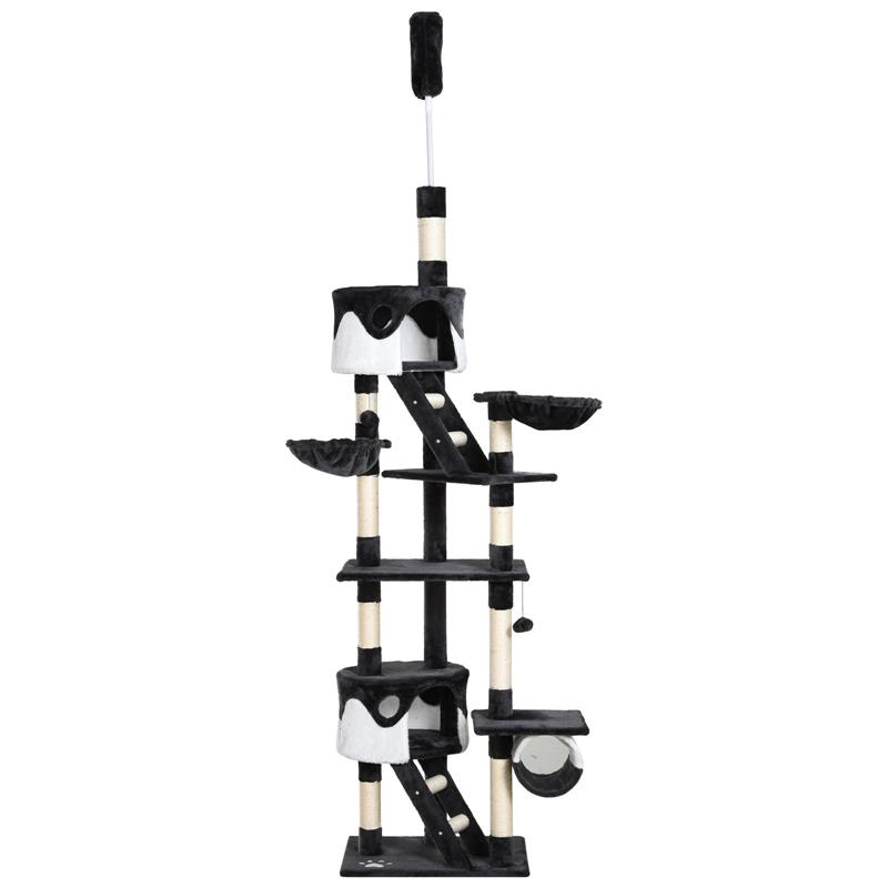 foto del prodotto tiragraffi a soffitto multilivello 240 - 260 cm cucce scale corde sisal