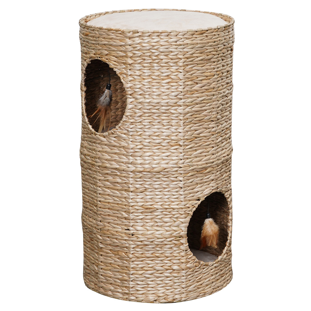 foto del prodotto tiragraffi a torre karlie caverna in giacinto d acqua 40 x h 70 cm