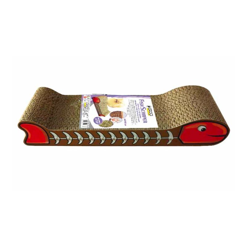 foto del prodotto tiragraffi cartone fish 44cm croci