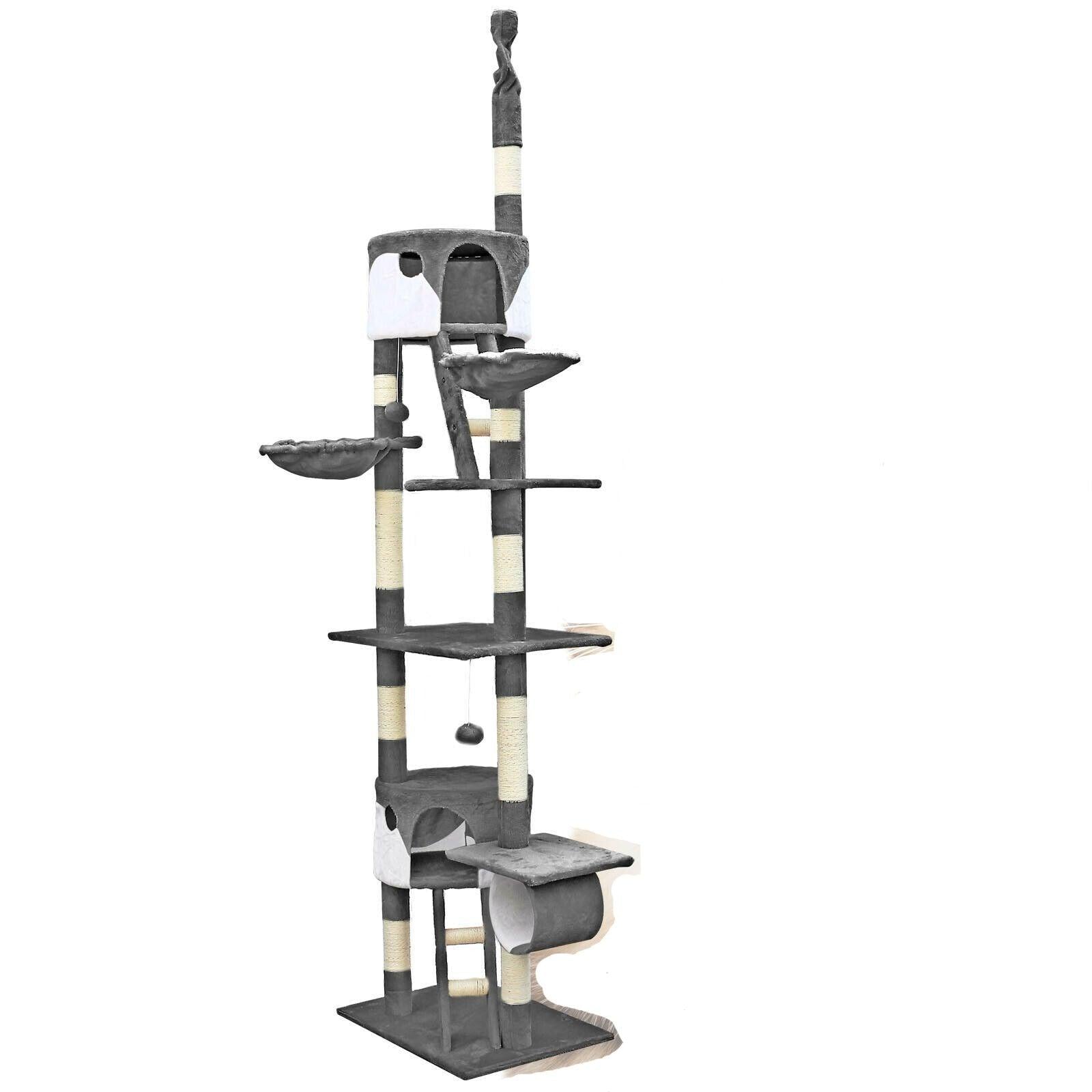 foto del prodotto tiragraffi da soffitto in corda di sisal per tiragraffi xxl grigio e bianco 16 0000020