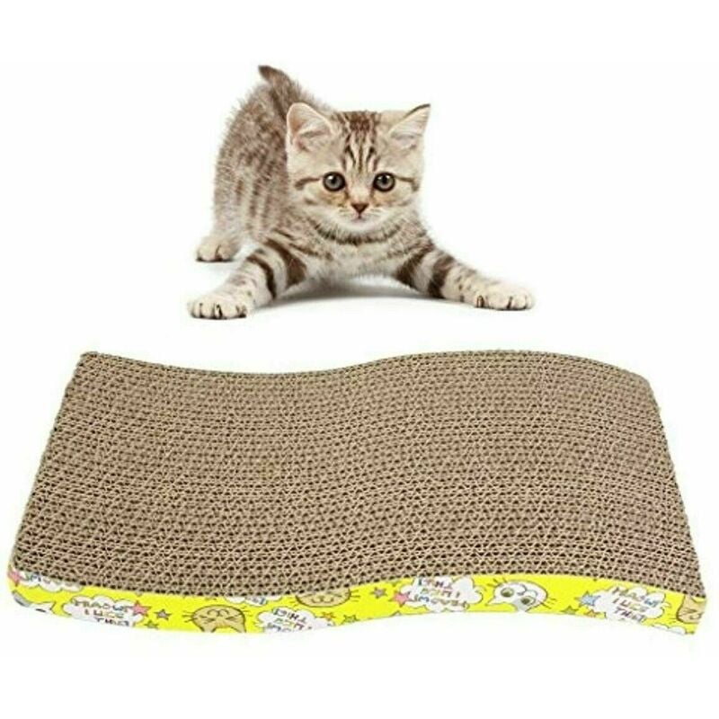 foto del prodotto tiragraffi gatto in carta cartone ondulato tira graffi gioco per gatti letto