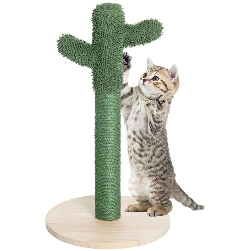 foto del prodotto tiragraffi graffiatoio forma cactus pianta per gatti animali felini verde