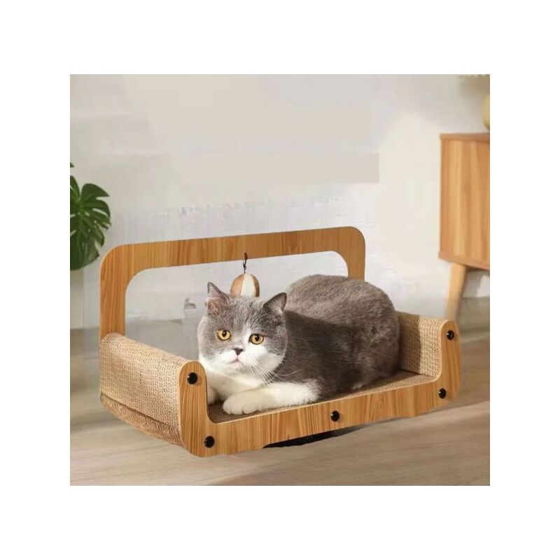 foto del prodotto tiragraffi per gatti culla divano dondolo giocattolo per gatti 40x24x22,5 art001