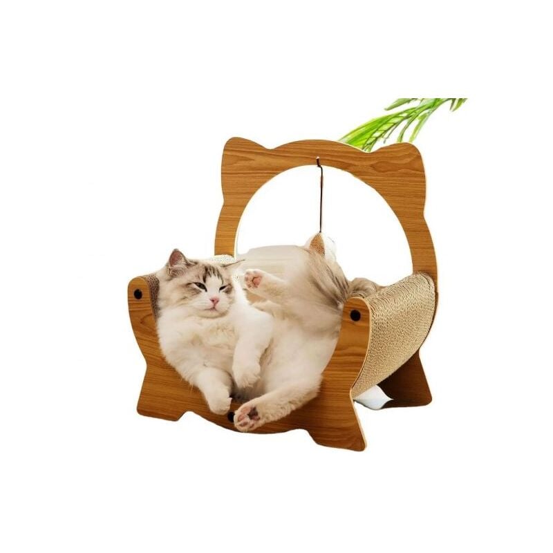 foto del prodotto tiragraffi per gatti culla divano dondolo giocattolo per gatti 40x25x40 art002