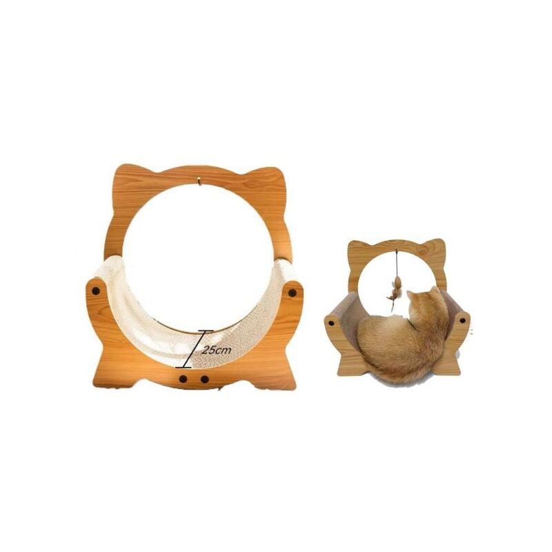 foto del prodotto tiragraffi per gatti culla divano dondolo giocattolo per gatti 50x25x21 art.003