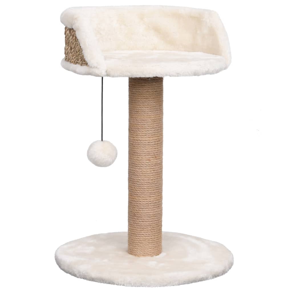 foto del prodotto tiragraffi per gatti mobili per arrampicata su torre raschietto per gatti piattaforma da arrampicata con tiragraffi 49 cm seagrass beige 02 0022447