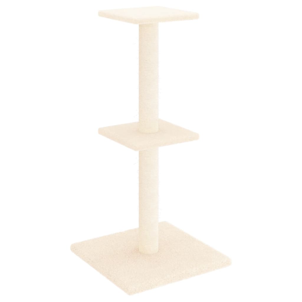 foto del prodotto tiragraffi per gatti mobili per arrampicata su torre tiragraffi piattaforma da arrampicata con tiragraffi in sisal 73 cm crema 02 0022520