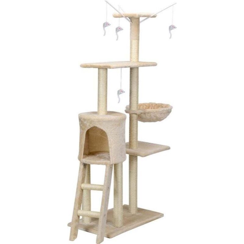 foto del prodotto tiragraffi per gatti xxl 135 x 97 x 55 cm beige