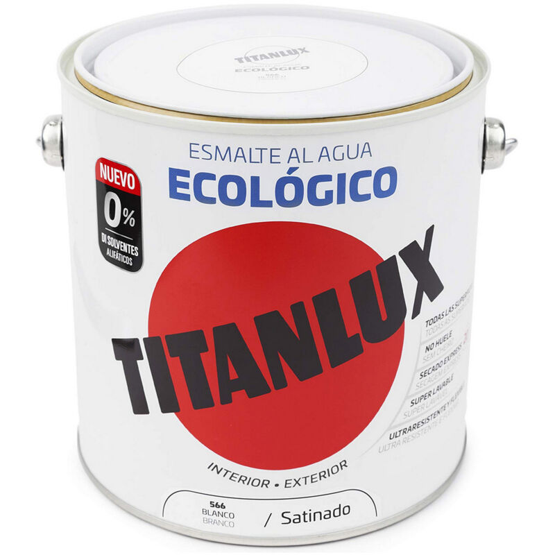foto del prodotto titan trattamento lux 01t056625 smalto base ad acqua bianco 2,5 l raso 2,5 l