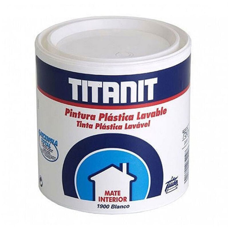 foto del prodotto titan vernice lavabile pareti e soffitti bianco opaco interno 750 ml lux
