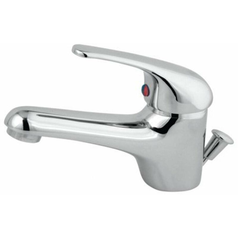 foto del prodotto titania iris miscelatore da lavabo con piletta in metallo, cromo 92002,0 novaservis