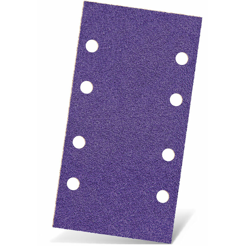 foto del prodotto titanium hd carte abrasive velcrate, 180 x 93 mm, 8 fori, p. levigatrici orbitali, miscela di ceramica 50 pz. g600 menzer