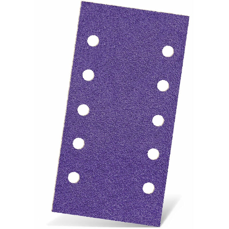 foto del prodotto titanium hd carte abrasive velcrate, 230 x 115 mm, 10 fori, p. levigatrici orbitali, miscela di ceramica 50 pz. g400 menzer