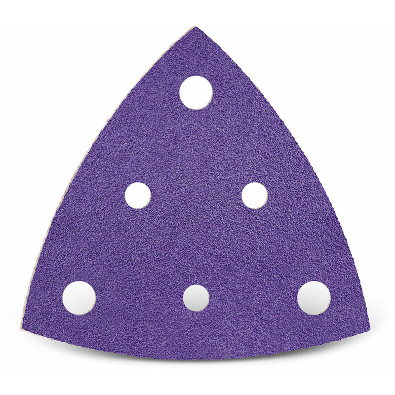 foto del prodotto titanium hd carte abrasive velcrate, 82 mm, 6 fori, p. levigatrici a delta, miscela di ceramica 50 pz. g400 menzer