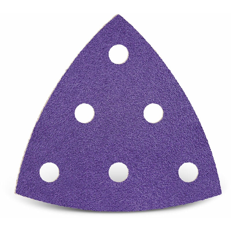 foto del prodotto titanium hd carte abrasive velcrate, 93 mm, 6 fori, p. levigatrici a delta, miscela di ceramica 50 pz. g1000 menzer
