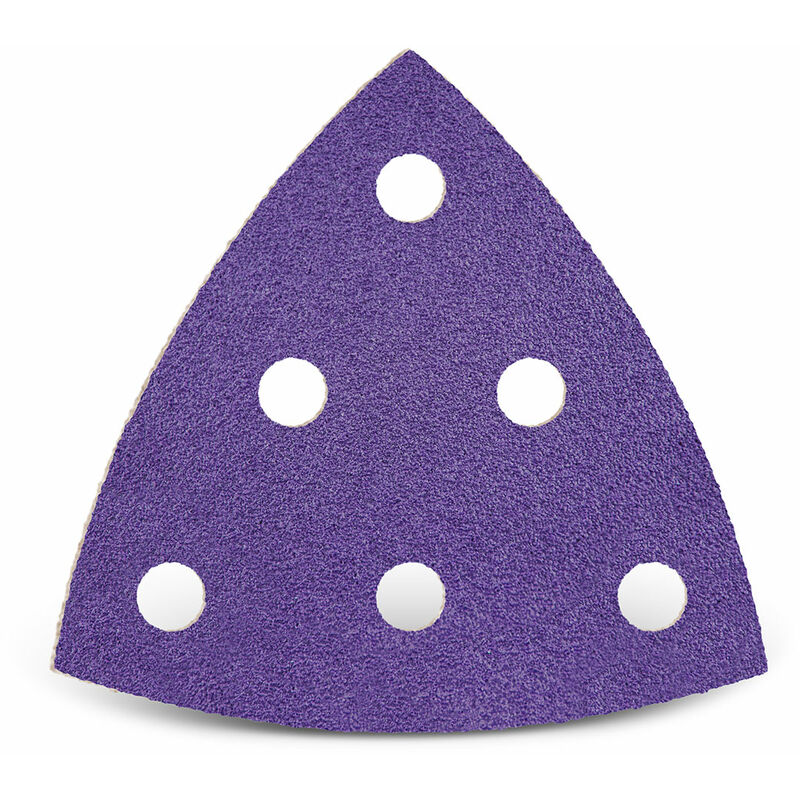 foto del prodotto titanium hd carte abrasive velcrate, 93 mm, 6 fori, p. levigatrici a delta, miscela di ceramica 50 pz. g1500 menzer
