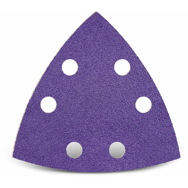 foto del prodotto titanium hd carte abrasive velcrate, 93 mm, 6 fori, p. levigatrici a delta, miscela di ceramica 50 pz. g400 menzer