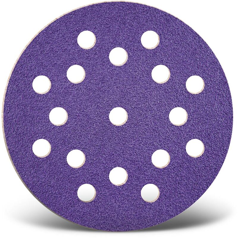 foto del prodotto titanium hd dischi abrasivi velcrati, 125 mm, 17 fori, p. levigatrici rotorbitali, miscela di ceramica 50 pz. g2000 menzer