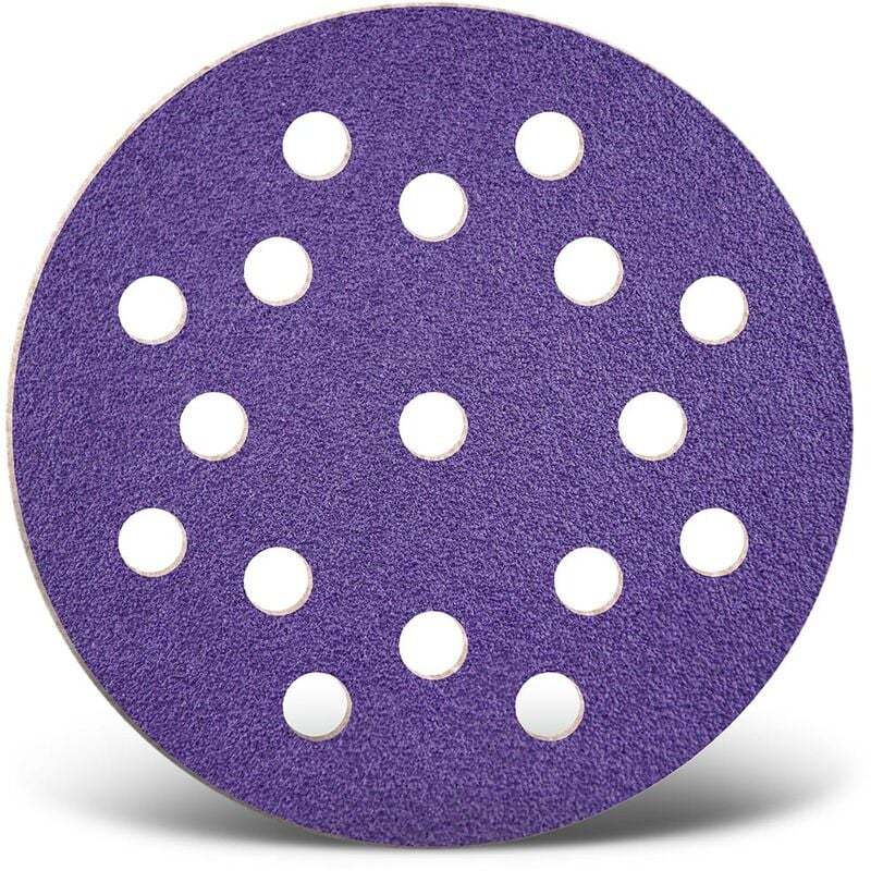 foto del prodotto titanium hd dischi abrasivi velcrati, 125 mm, 17 fori, p. levigatrici rotorbitali, miscela di ceramica 50 pz. g60 menzer