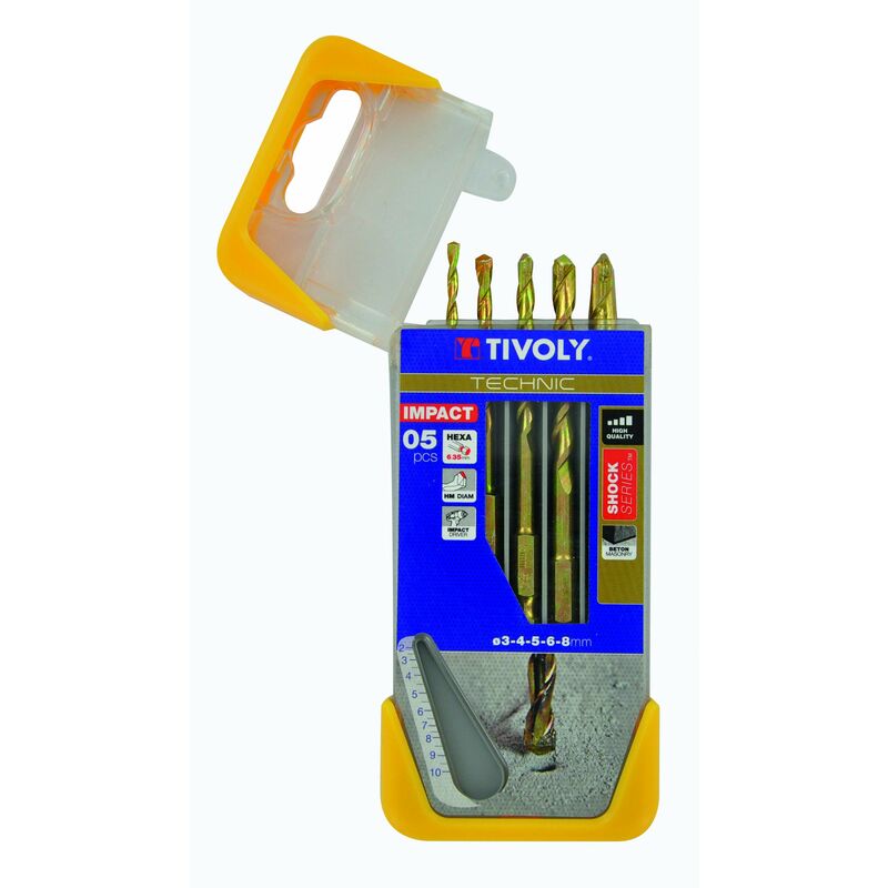 foto del prodotto tivoly 10901670002 set di punte beton shock seriesextra coda esagonale