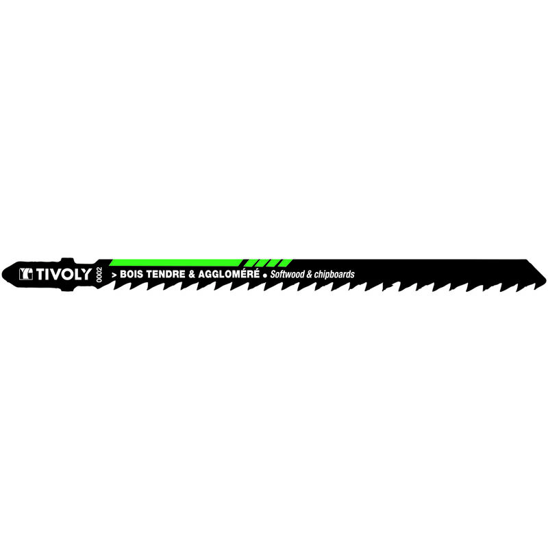foto del prodotto tivoly 2 lame per seghetto alternativo taglio dritto taglio rapido attacco tipo t per legno truciolare