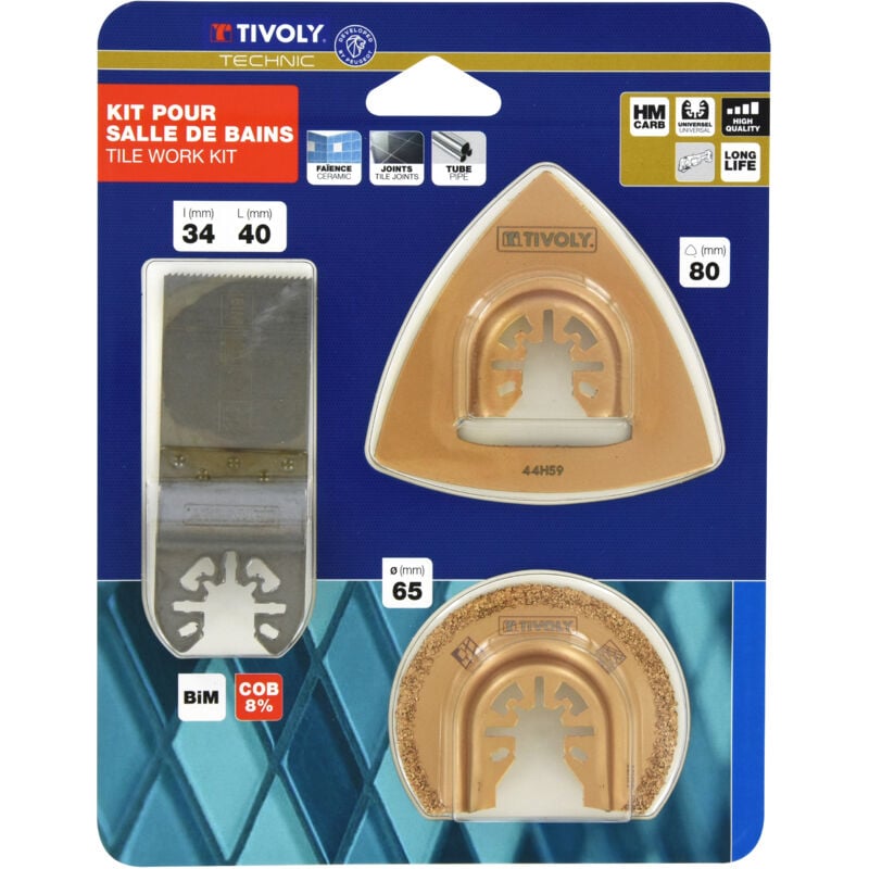 foto del prodotto tivoly kit 3 pezzi lame oscillanti per multi tool da bagno