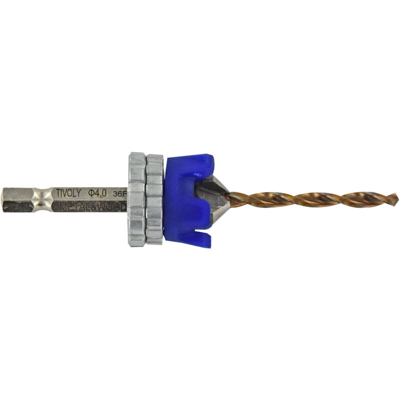 foto del prodotto tivoly punta e taglierina per legno 2 in 1 metal technic, gambo esagonale, uso intensivo 5 mm