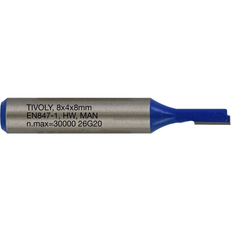 foto del prodotto tivoly punta per fresatura diritta 4mm lama in carburo gambo 8mm per la lavorazione del legno