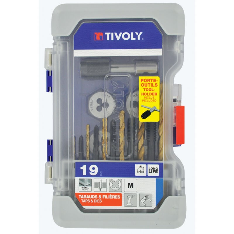 foto del prodotto tivoly ranger case mtf19 19pz maschi, filiere e punte