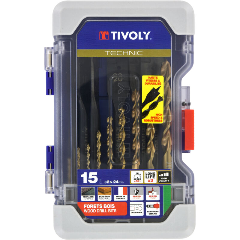 foto del prodotto tivoly ranger scatola da 15 punte per legno technic