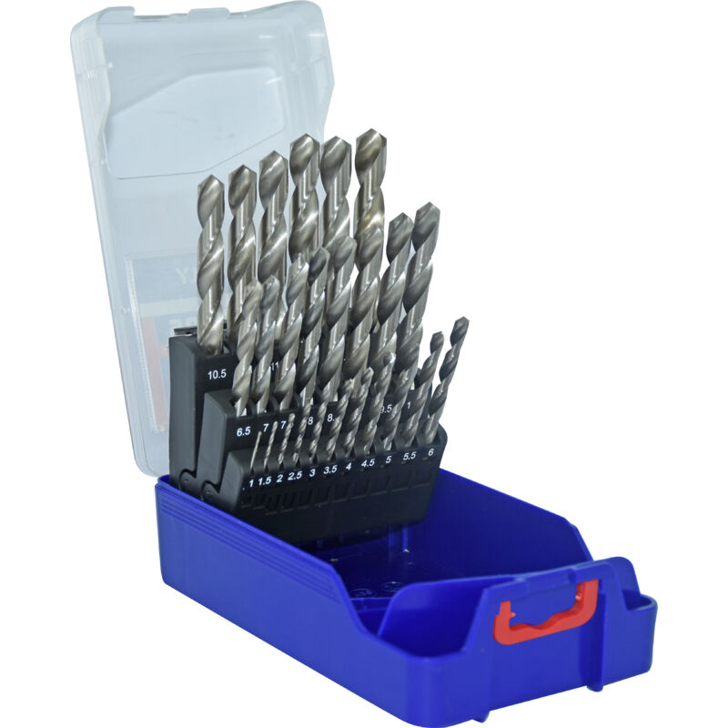 foto del prodotto tivoly scatola da 25pz di punte per metallo rettificate hss, da 1 a 13mm per 1 2mm