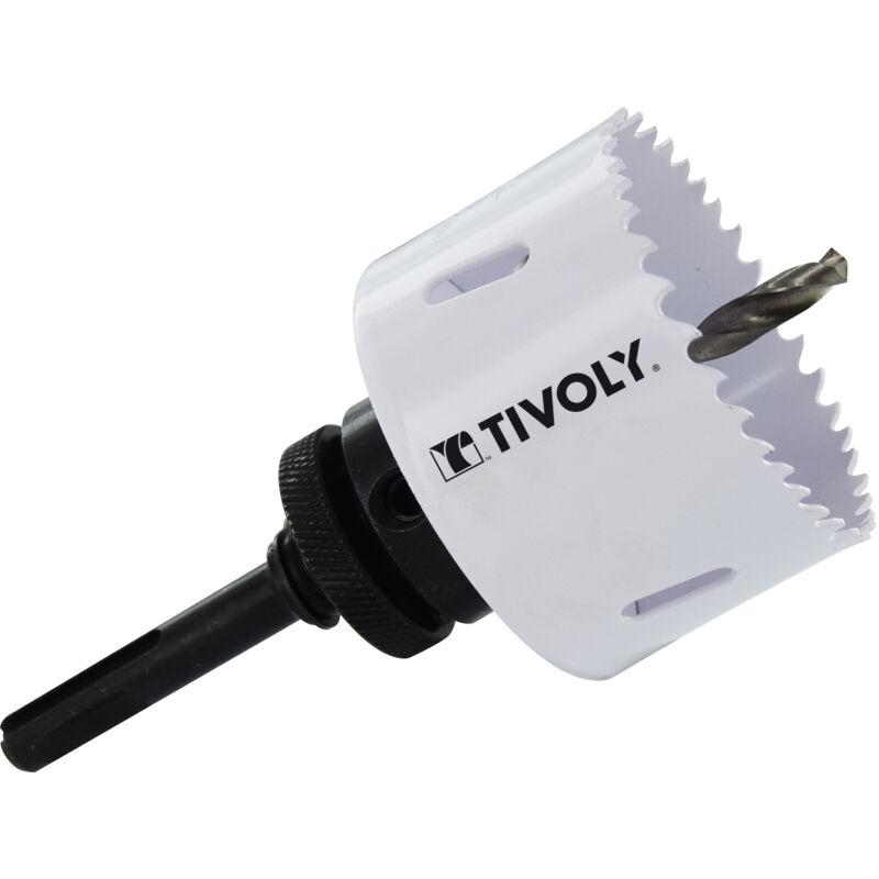 foto del prodotto tivoly sega a tazza bimetallica hss 67mm attacco sds denti a passo variabile per foratura di acciaio inossidabile per foratura di