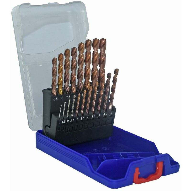foto del prodotto tivoly set 19 punte a croce furius hss rivestite fusio per metallo 1 a 10mm 11454170015