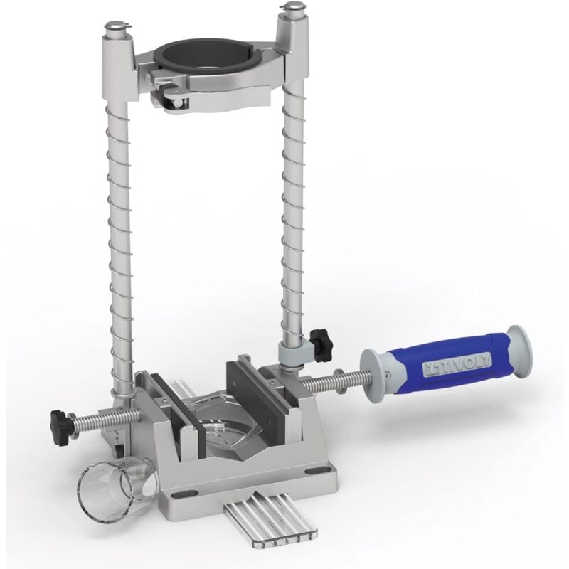 foto del prodotto tivoly sp300xp supporto per foratura per frese a collare da 43mm a 53mm, sistema di bloccaggio rapido, angolo di foratura regolabile, morsa di