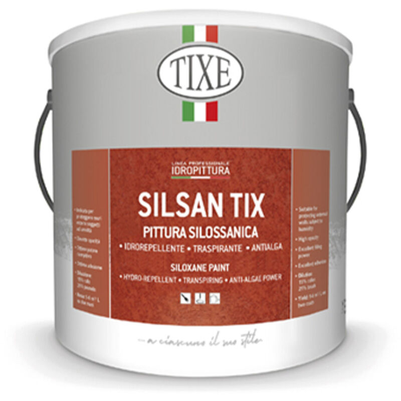foto del prodotto tixe acri silsan tix pittura acrilsilossanica al quarzo fine esterni interni 14 lt