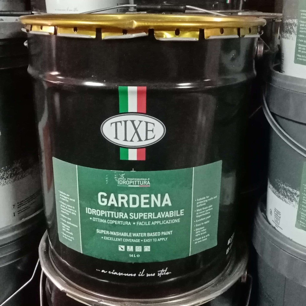 foto del prodotto tixe gardena 14lt idro pittura superlavabile bianca per interni ed esterni alta copertura