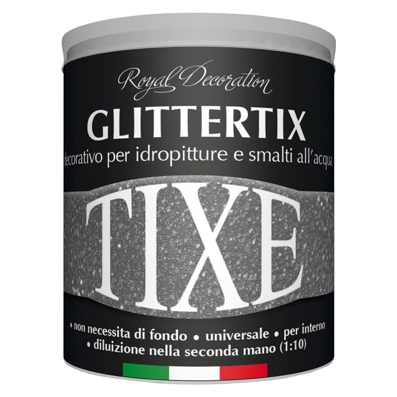 foto del prodotto tixe pittura decorativa glittertix 250 ml argento glitterato