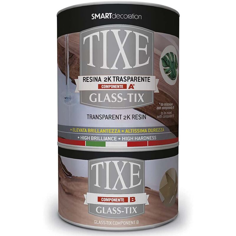 foto del prodotto tixe resina bicomponente trasparente 750 ml glass tix