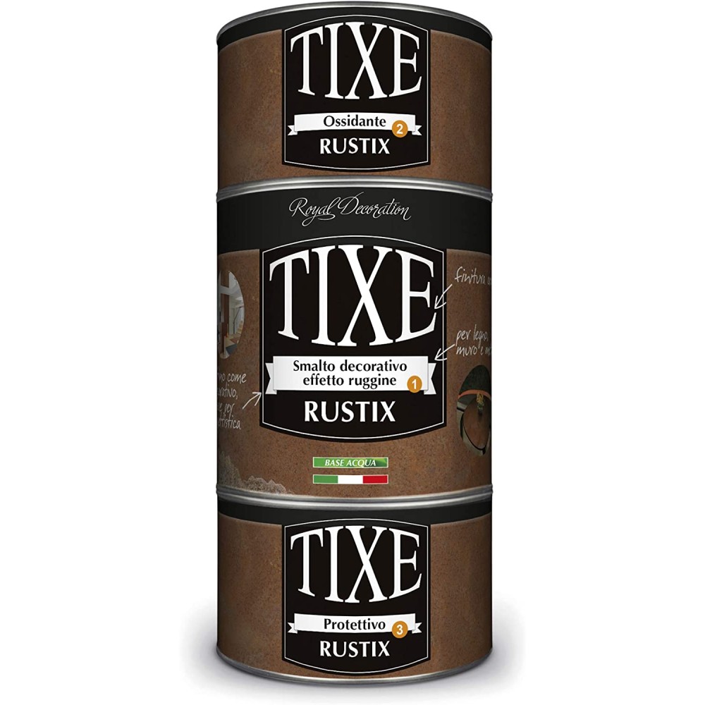 foto del prodotto tixe rustix 1lt di smalto decorativo effetto ferro ossidato