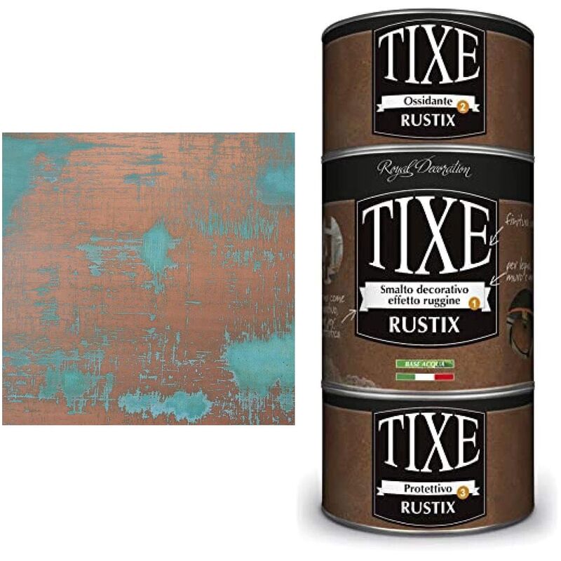 foto del prodotto tixe smalto decorativo effetto ruggine 1 lt rustix rame ossidato