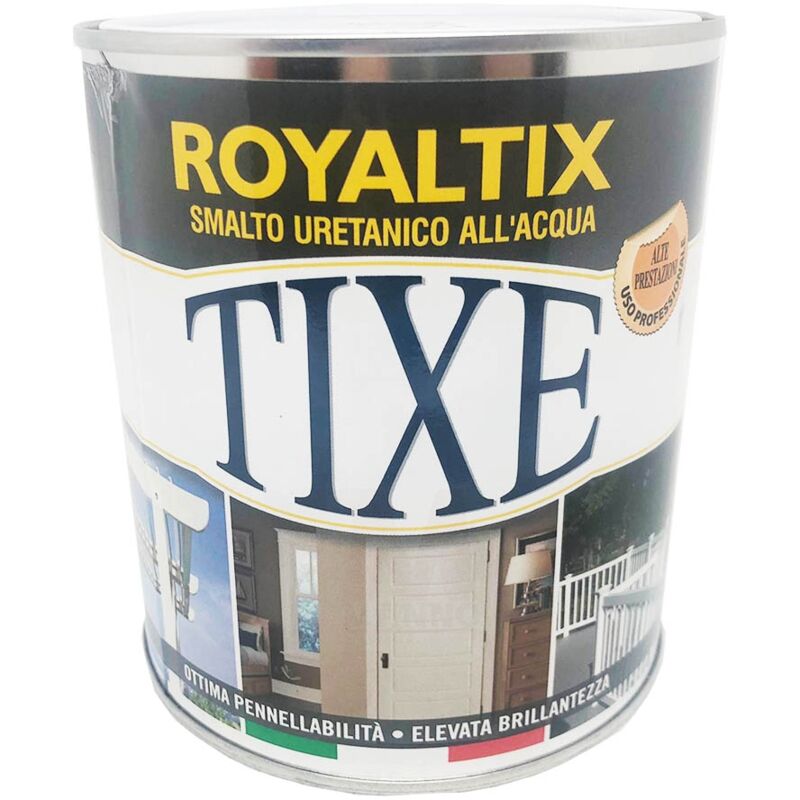 foto del prodotto tixe smalto uretanico all acqua 2.5 lt bianco lucido o opaco royaltix bianco lucido